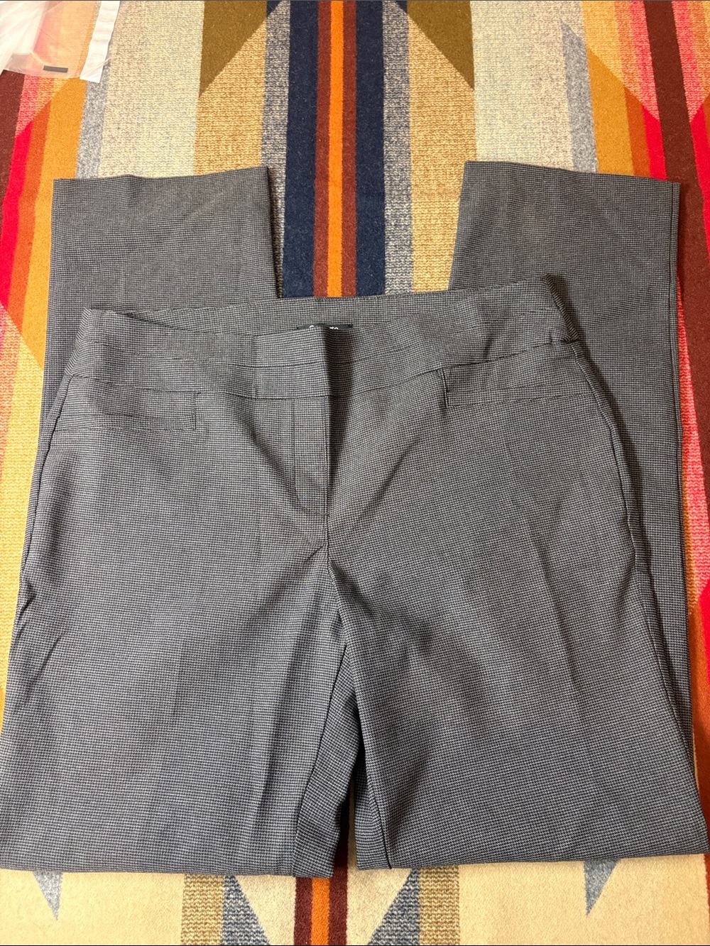 George Ladies Charcoal Micro-Pattern Dress Pants